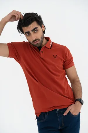 Dark Peach Polo Shirt