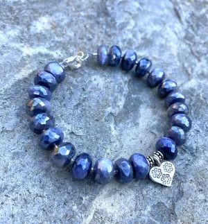 Denim Heart Bracelet