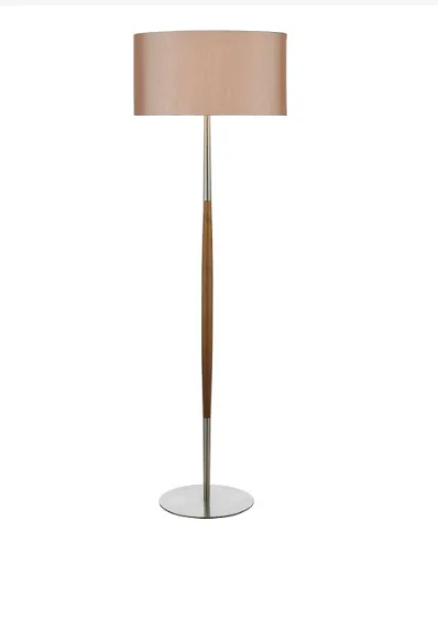 Detroit Walnut Satin Base  Floor Lamp