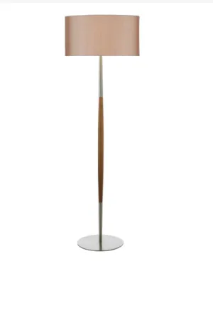 Detroit Walnut Satin Base  Floor Lamp