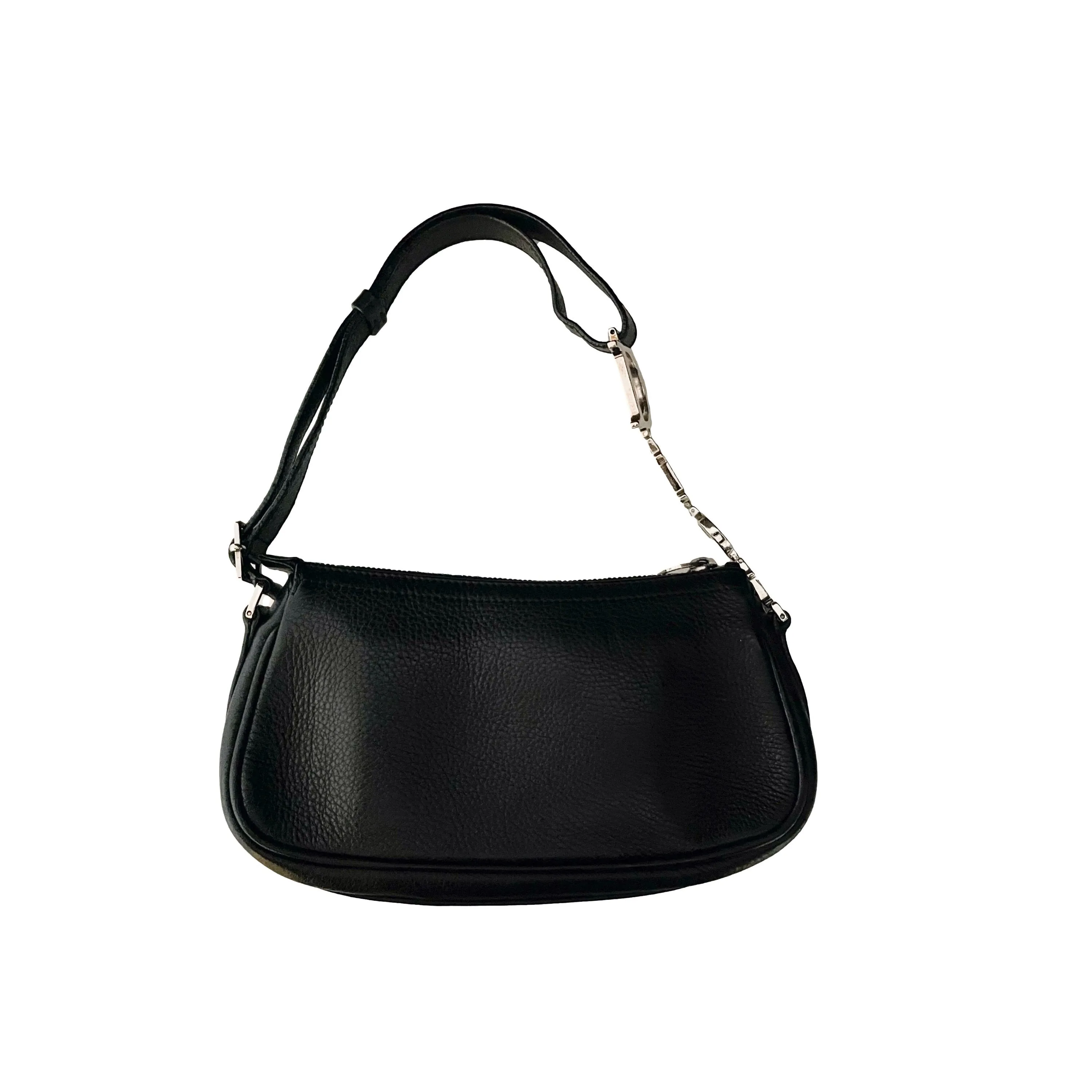 Dior Black Logo Mini Leather Shoulder Bag