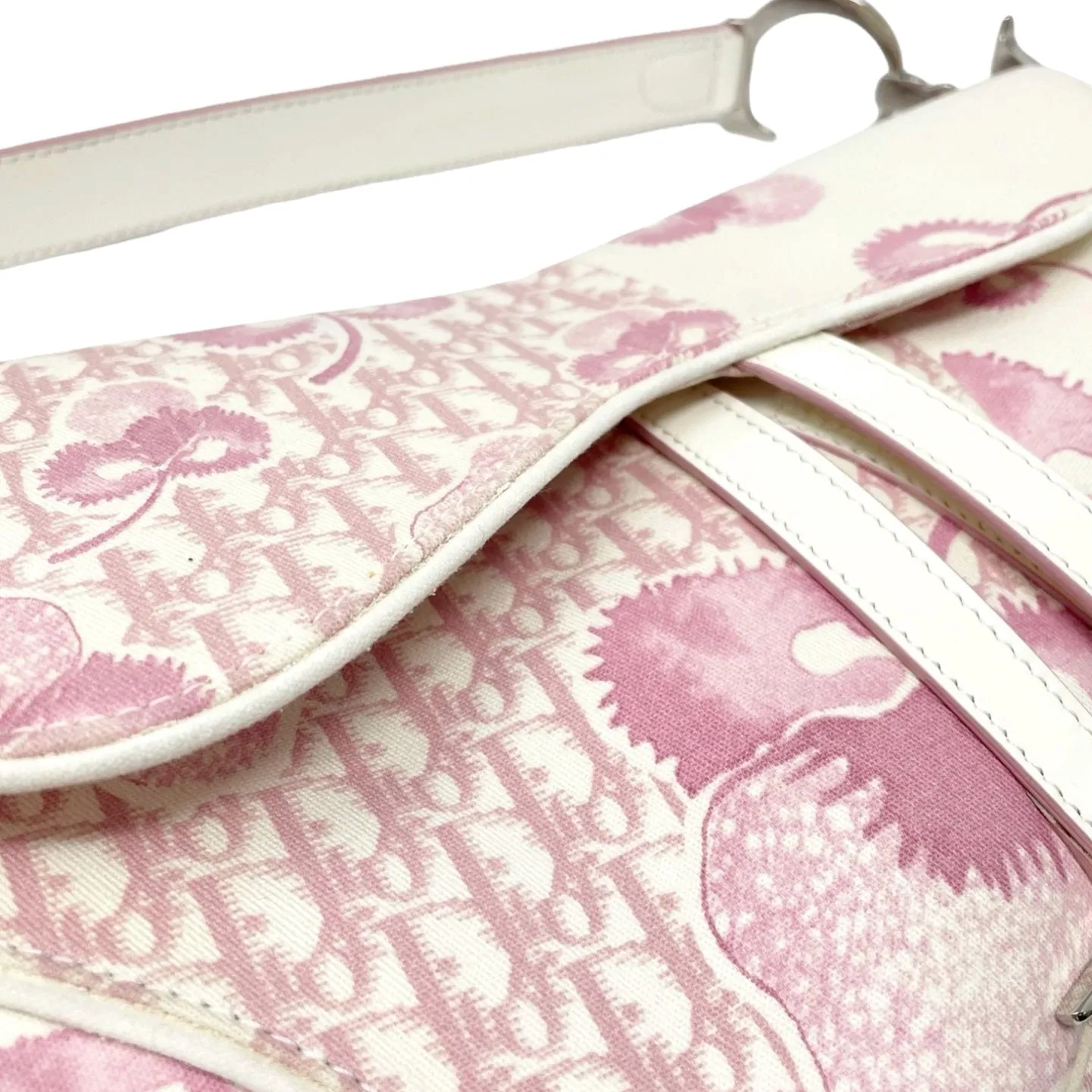 Dior Pink Cherry Blossom Saddle Bag