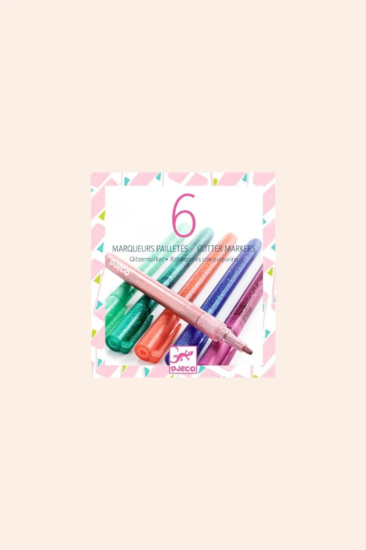Djeco - 6 Glitter Markers - Sweet