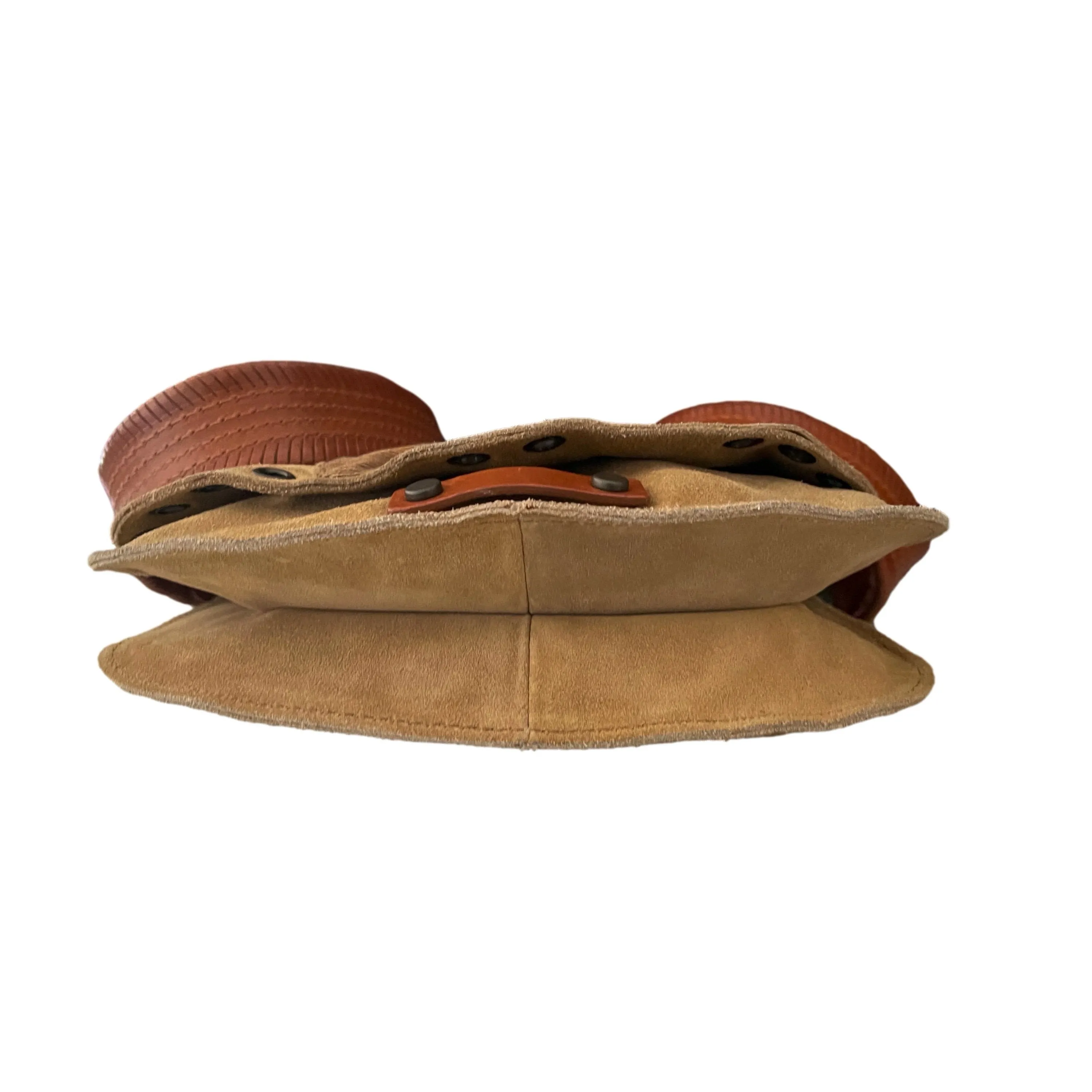 Dolce & Gabbana Tan Butterfly Suede Shoulder Bag