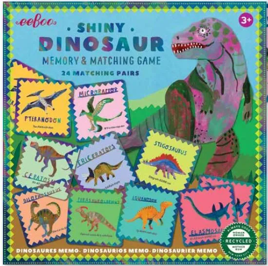 eeBoo Memory Matching Game Shiny Dinosaur