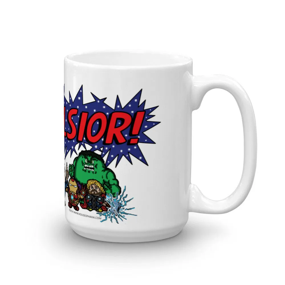 Eggcelsior! Egg Superheros Mug