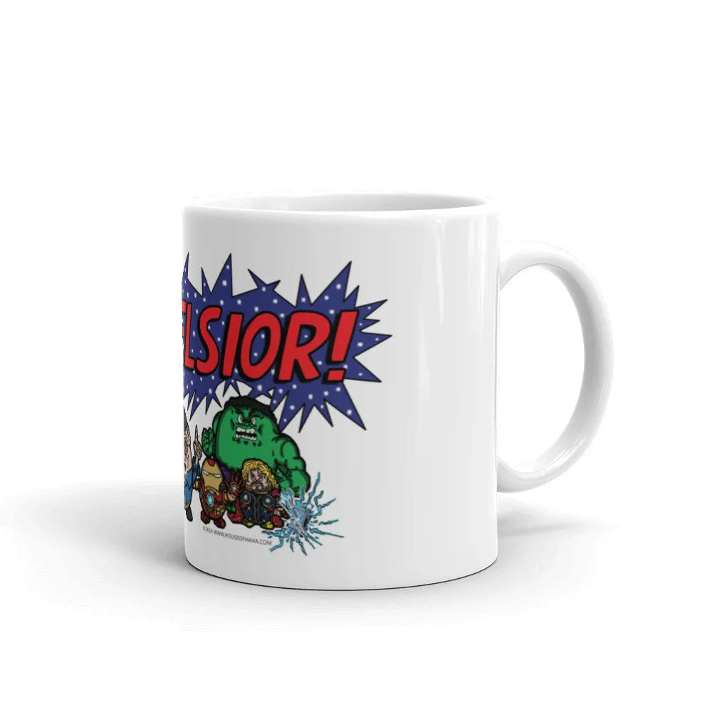Eggcelsior! Egg Superheros Mug