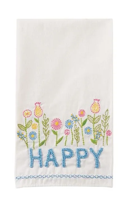 Embroidered Spring Towels