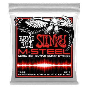 ERNIE BALL SKINNY TOP HEAVY BOTTOM SLINKY 2915 M-STEEL ELECTRIC GUITAR STRINGS - 10-52 GAUGE