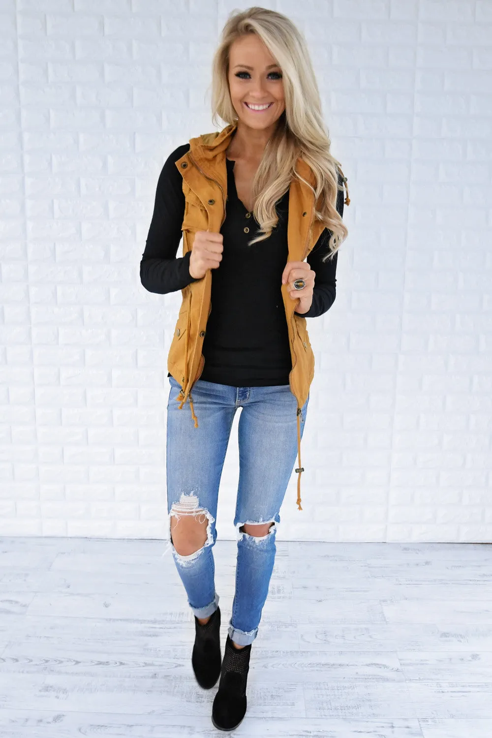 Essential Fall Vest - Mustard