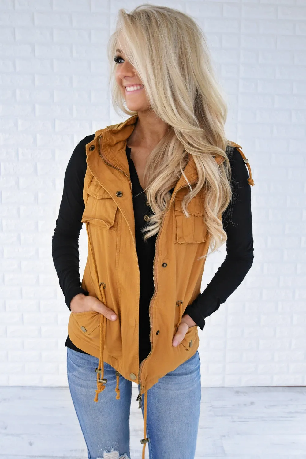 Essential Fall Vest - Mustard