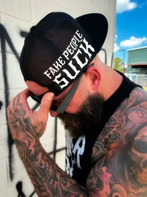 FAKE PEOPLE SIDE STYLE BLACK HAT