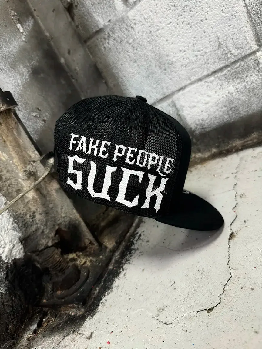 FAKE PEOPLE SIDE STYLE BLACK HAT
