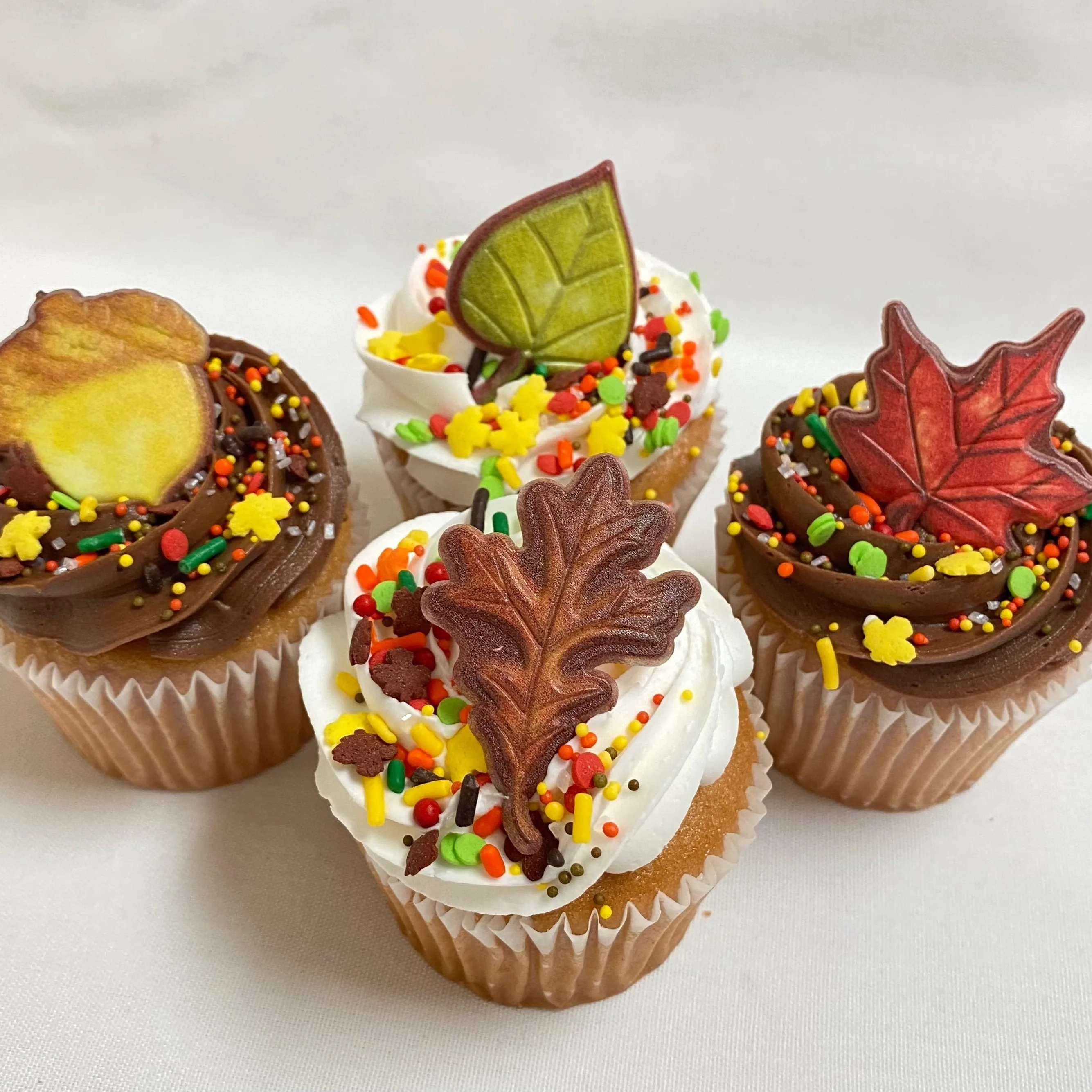 Fall Leaves Cupcakes