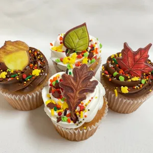 Fall Leaves Cupcakes