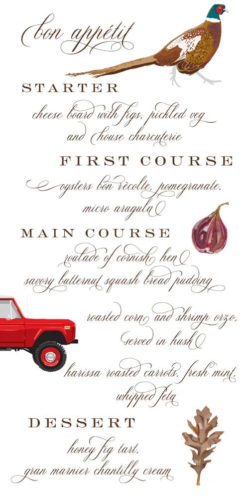 Fall Menu