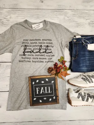 Fall Words Tee