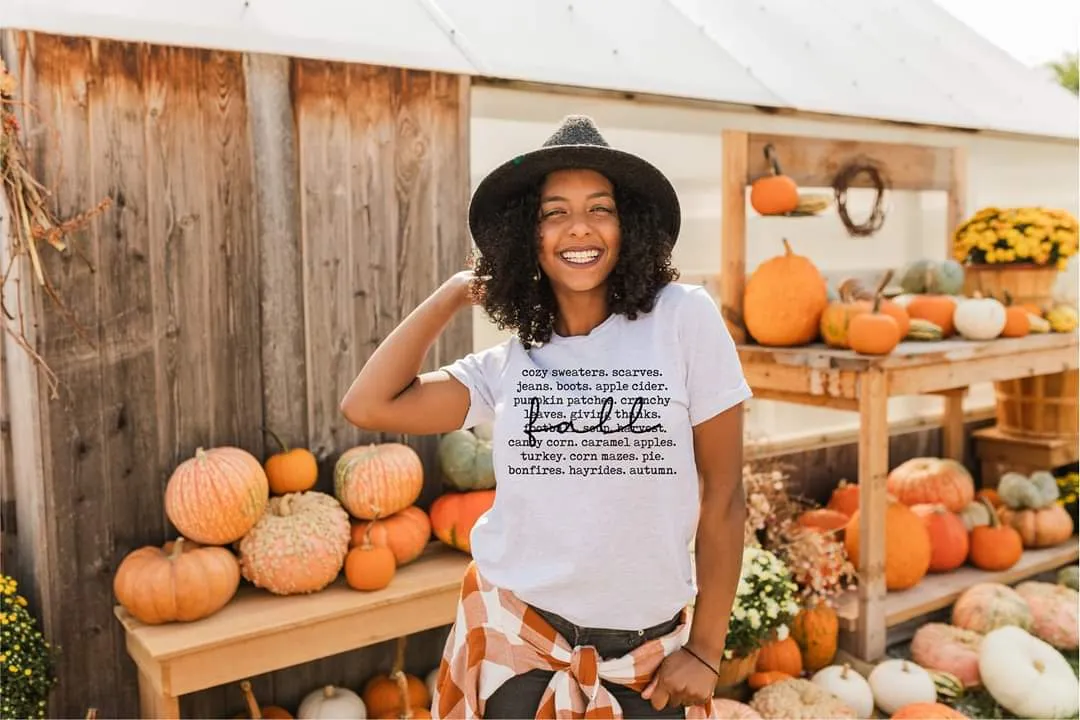Fall Words Tee