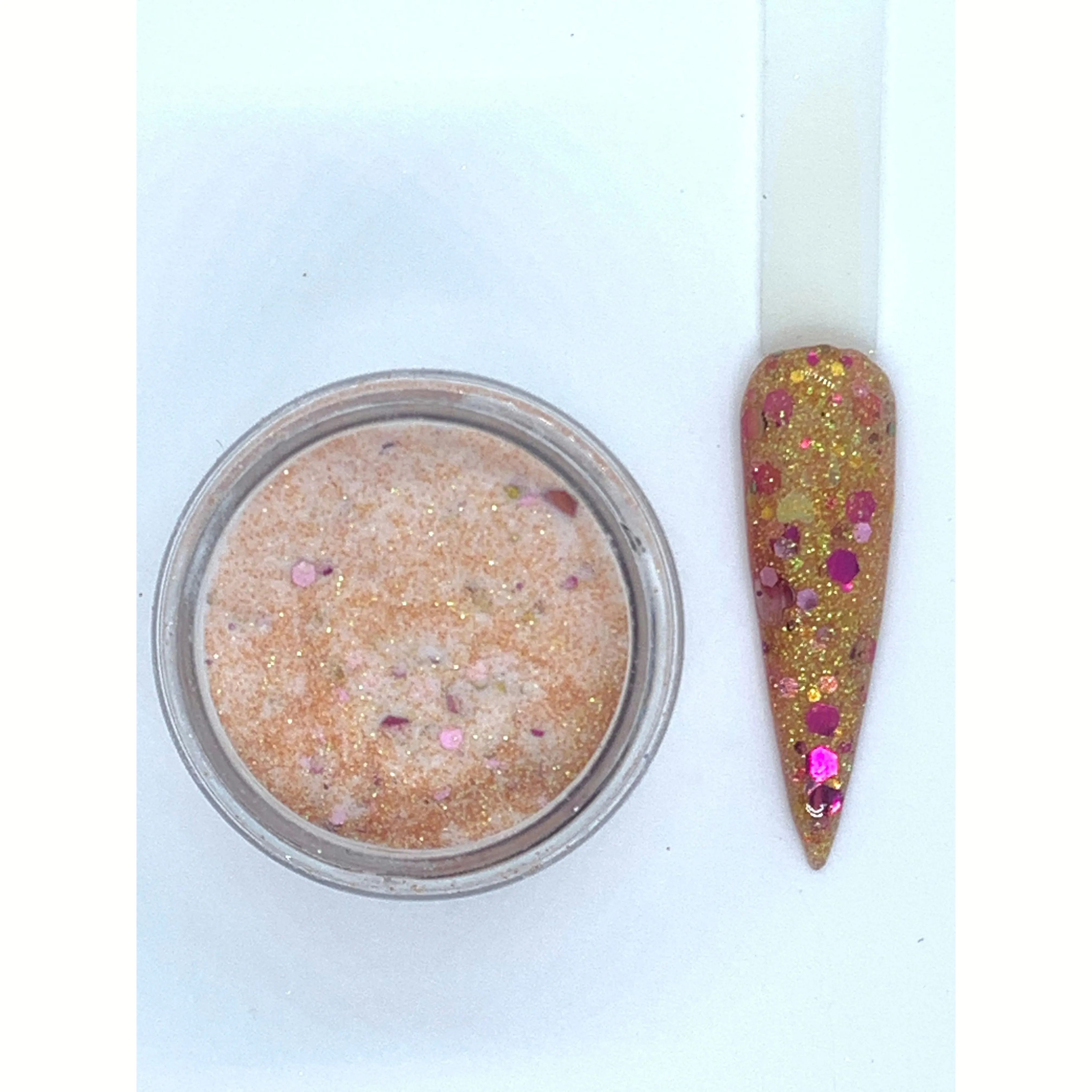 Falling for You Glitter acrylic powder, best glitter acrylic powder, glitter acrylic powder for acrylic nails, glitter nail dip, glitter nail dipping powder, acrylic powder, Orange Glitter Acrylic