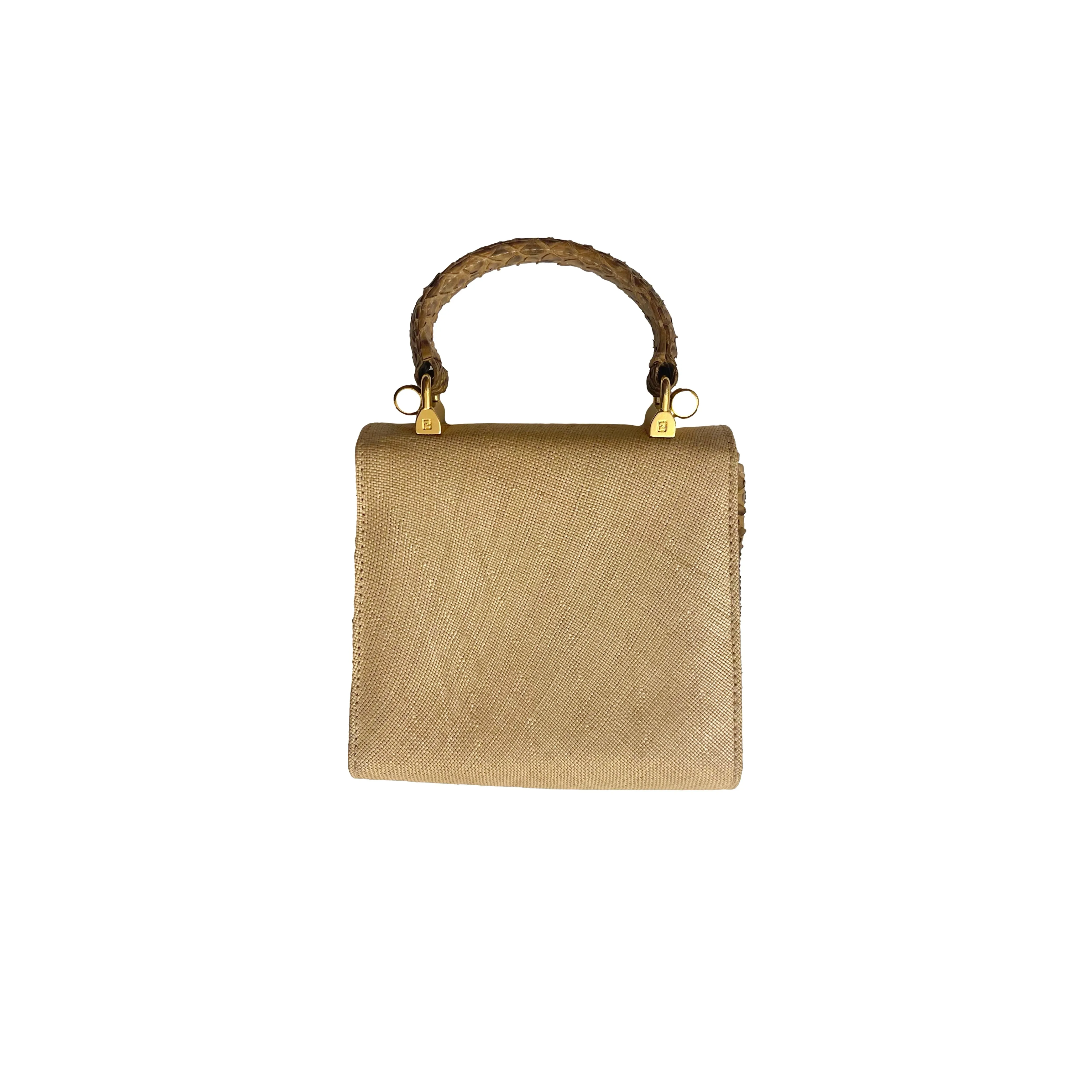 Fendi Micro Snakeskin Top Handle Bag