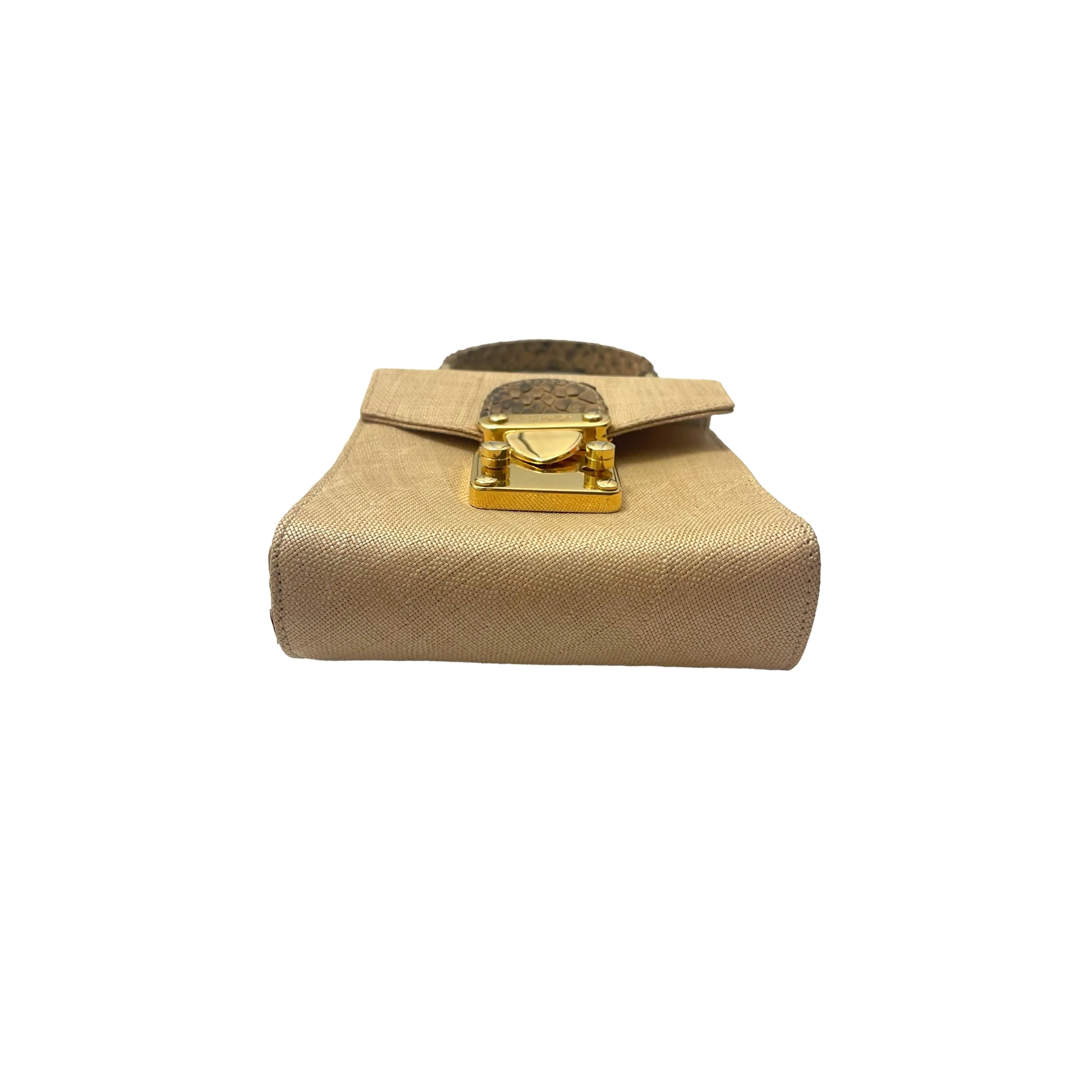 Fendi Micro Snakeskin Top Handle Bag