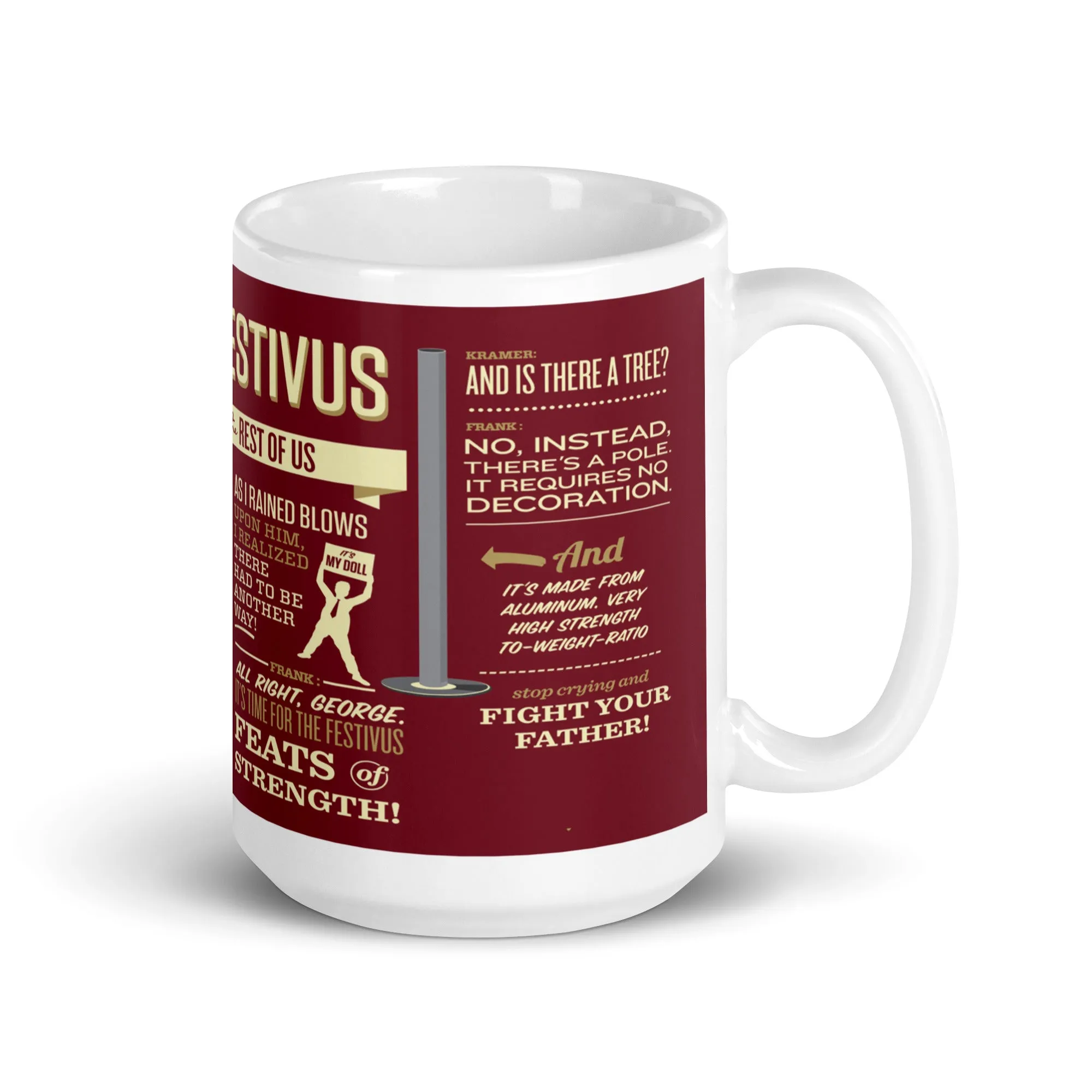 Festivus White glossy mug