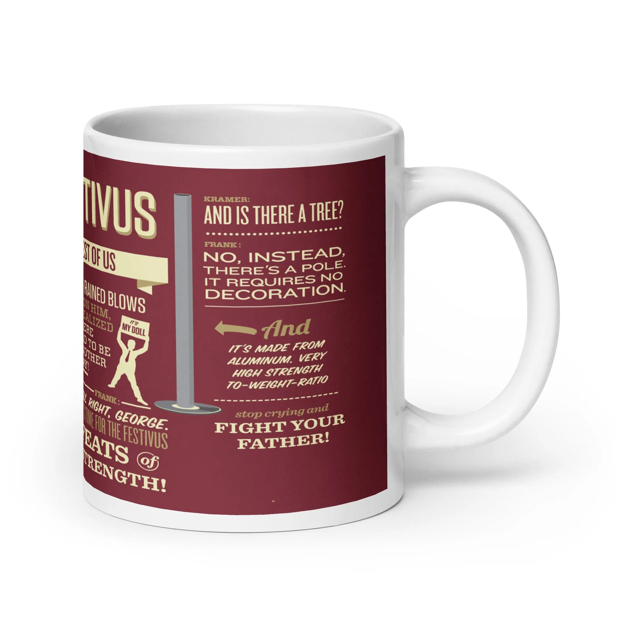 Festivus White glossy mug