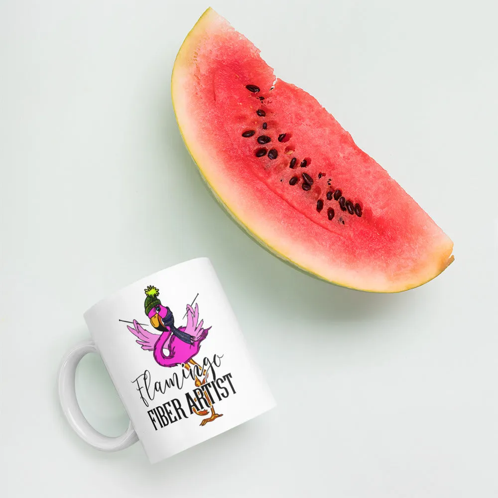 Flamingo Fiber Artist Coffee Mug