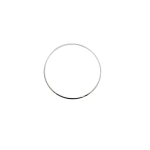 Flat Hoop Earrings (Silver)