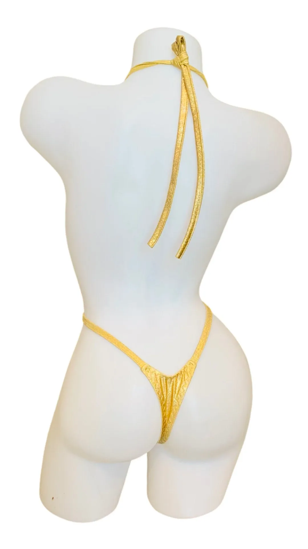 Foil Slingshot Bikini - Gold