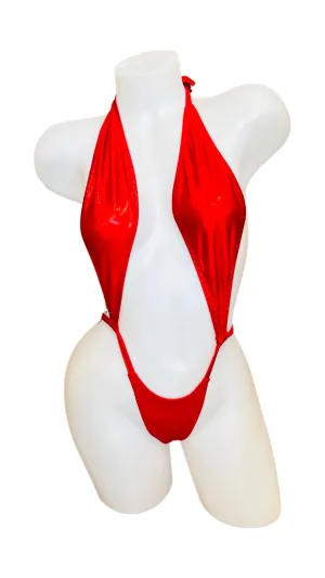 Foil Slingshot Bikini - Red