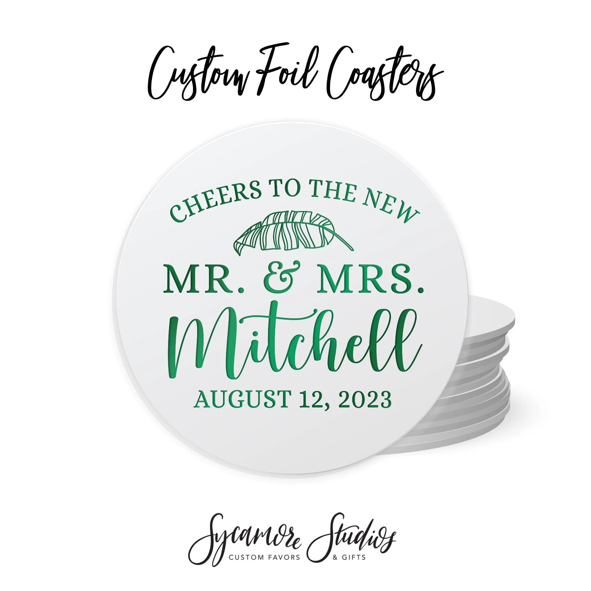 Foiled Wedding Coaster #51 - Cheers