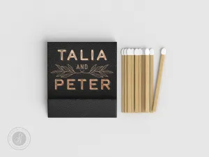 Foiled Wedding Matchbooks #9 - Wedding Matches, Match Book, Wedding Match Favors, Match Books, Candle Matches, Bridal Favors, Party Matches