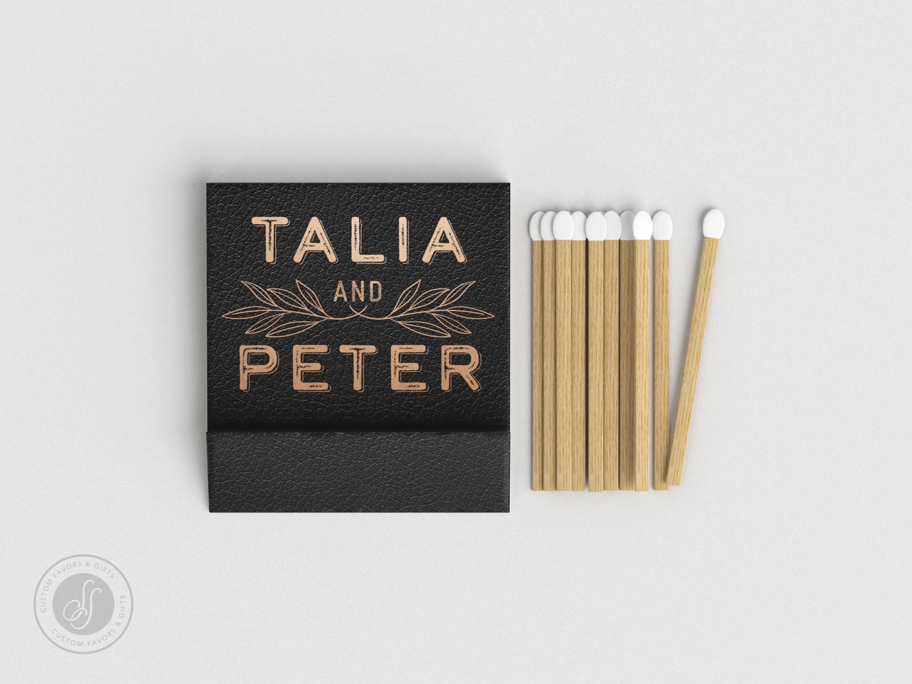 Foiled Wedding Matchbooks #9 - Wedding Matches, Match Book, Wedding Match Favors, Match Books, Candle Matches, Bridal Favors, Party Matches