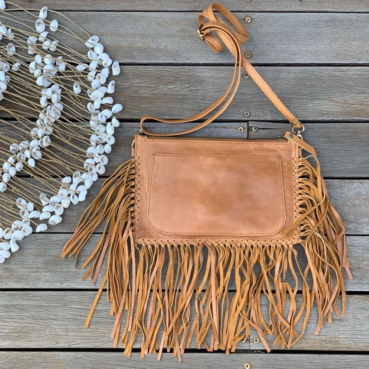 Free Spirit Fringe Bag - Vintage Tan
