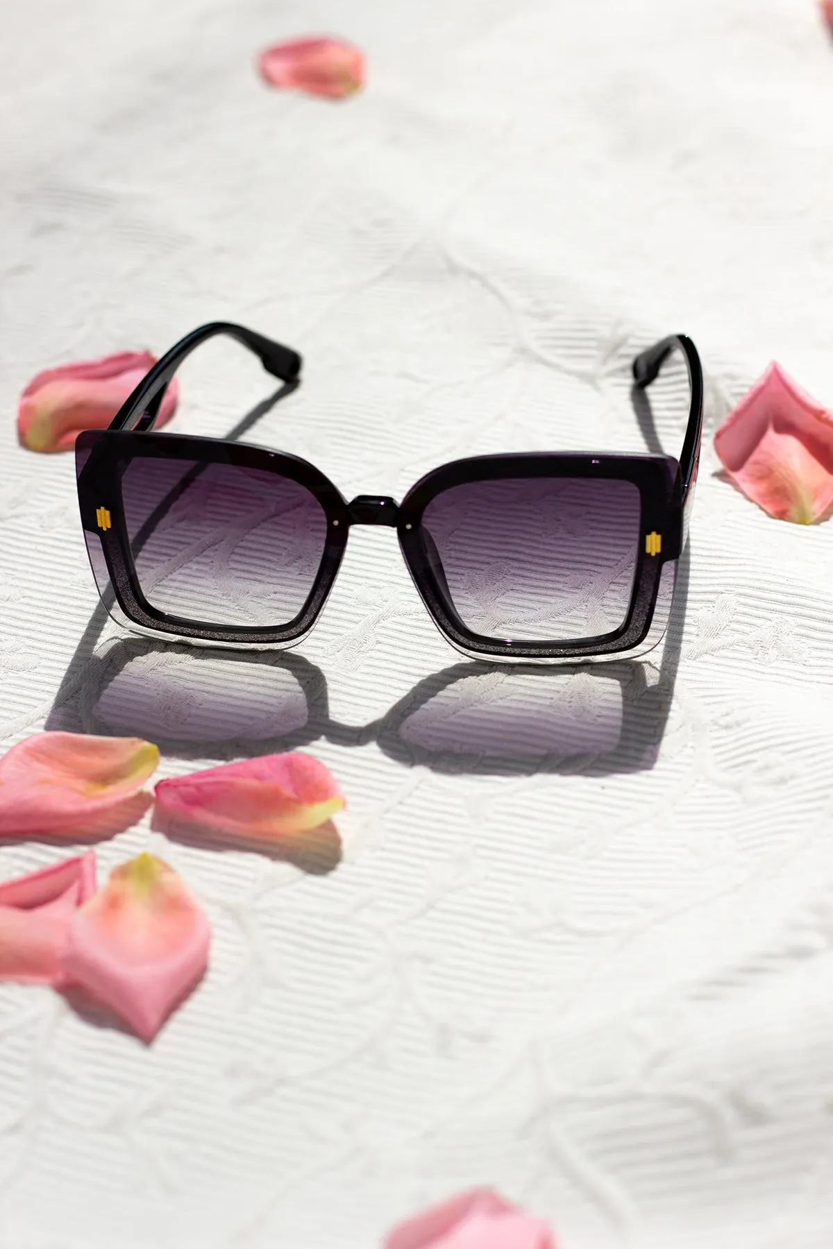 Front Lens Glitter Butterfly Sunglasses