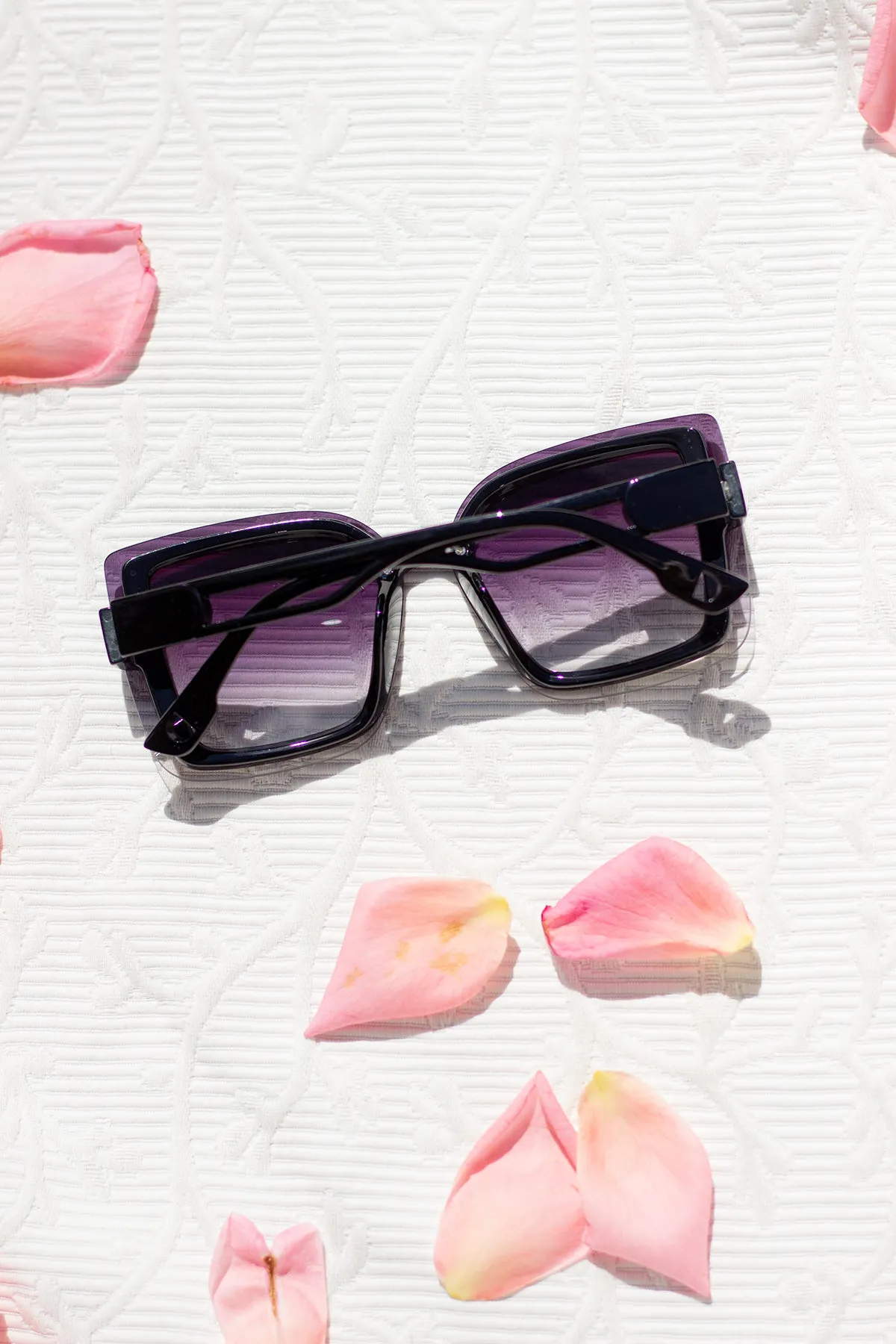 Front Lens Glitter Butterfly Sunglasses