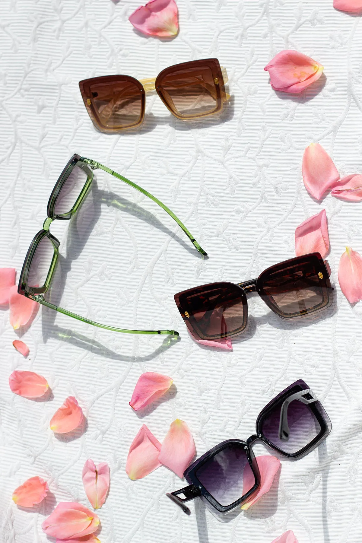 Front Lens Glitter Butterfly Sunglasses