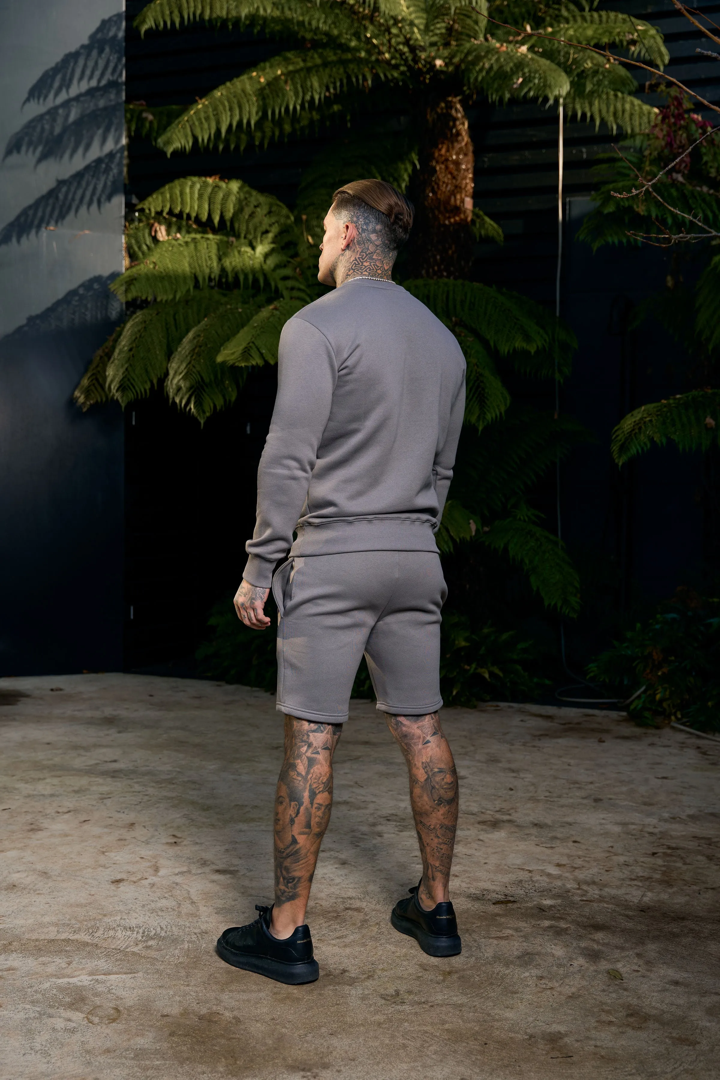 FS Plain Charcoal Shorts with FS Branding - FSH1205
