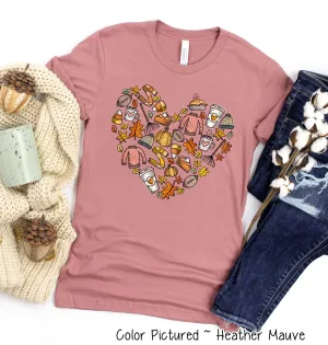 Fun Fall Icon Doodles Fall Tee