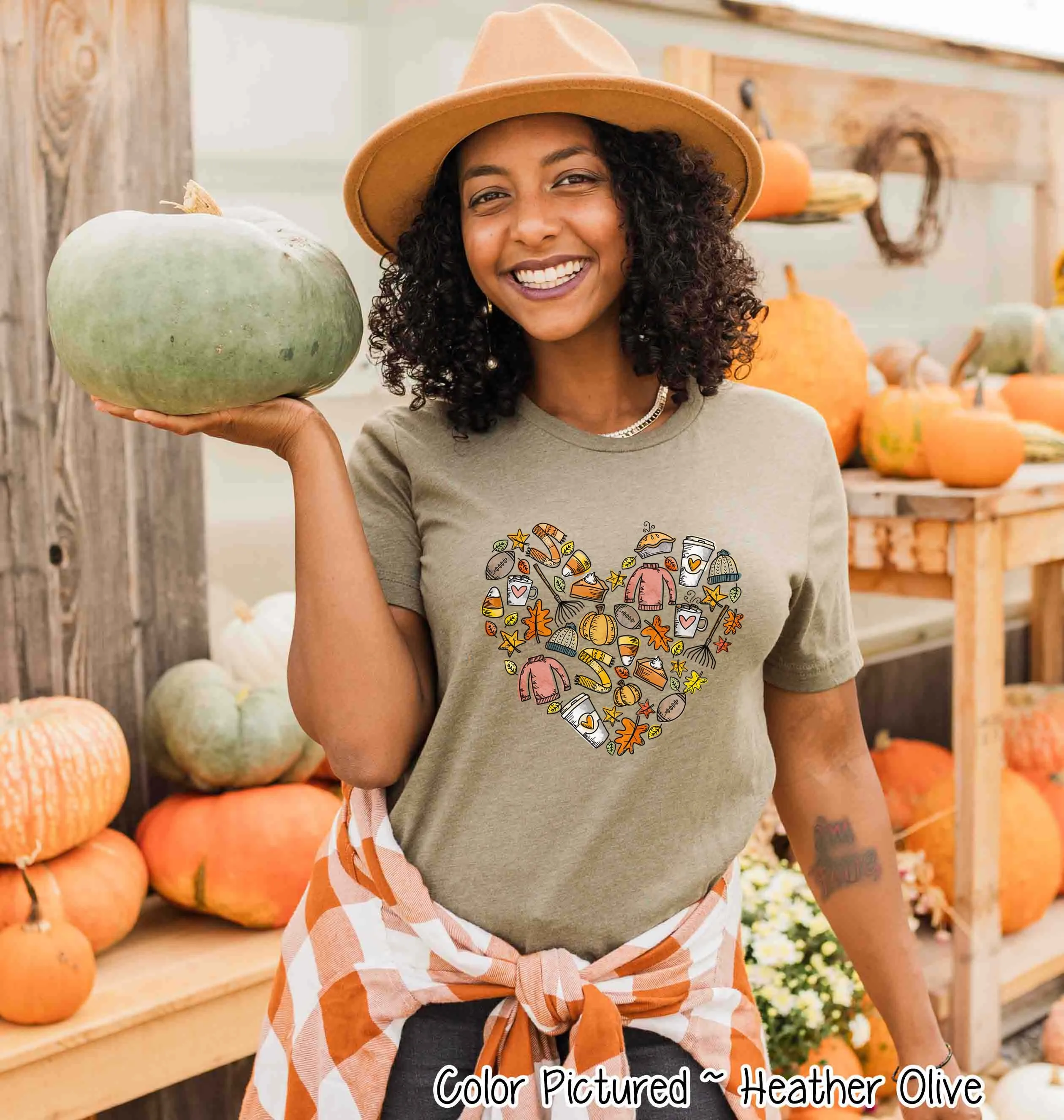 Fun Fall Icon Doodles Fall Tee