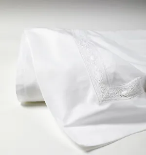 Giza45 Lace Flat Sheet