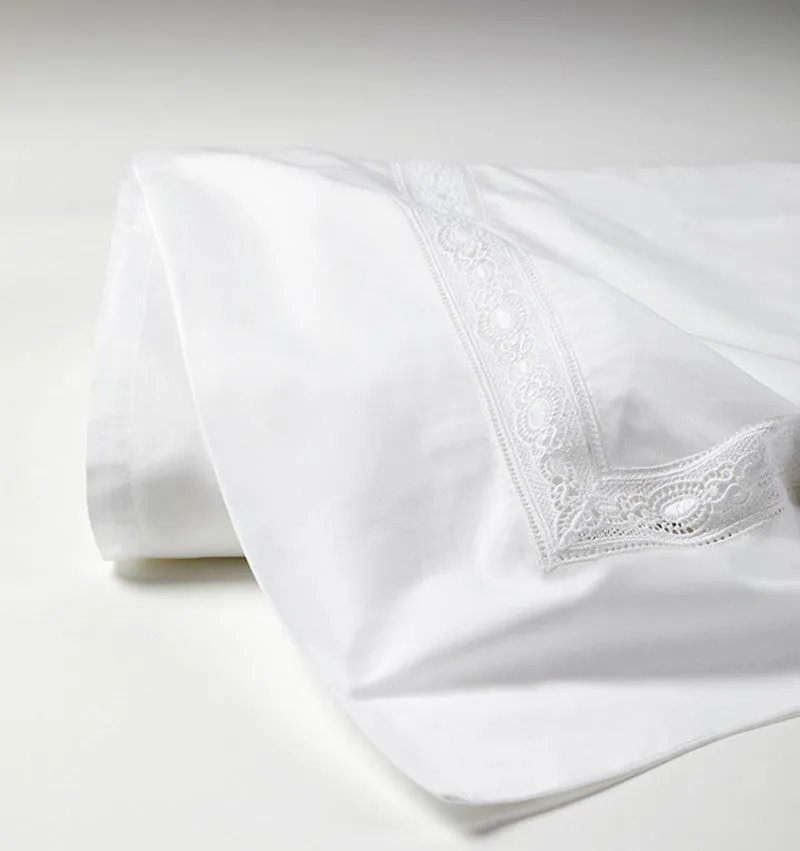 Giza45 Lace Flat Sheet