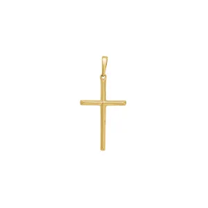 Glossy Thin Cross Pendant (14K)