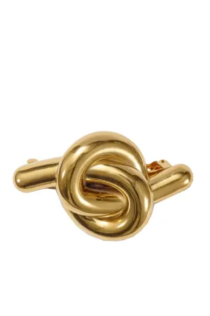 Gold Glossy Knot Barrette