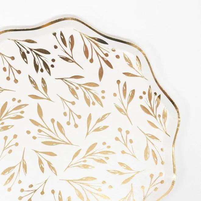 Gold Leaf Side Plates (set of 8)