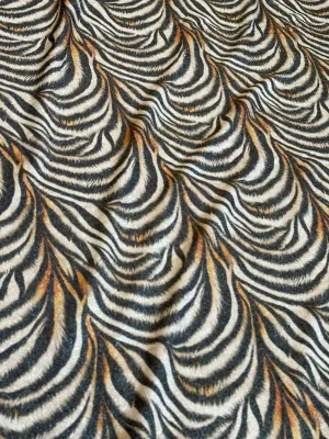 Gold Lurex Tiger Fabric - Glitter Knit 4-Way Stretch