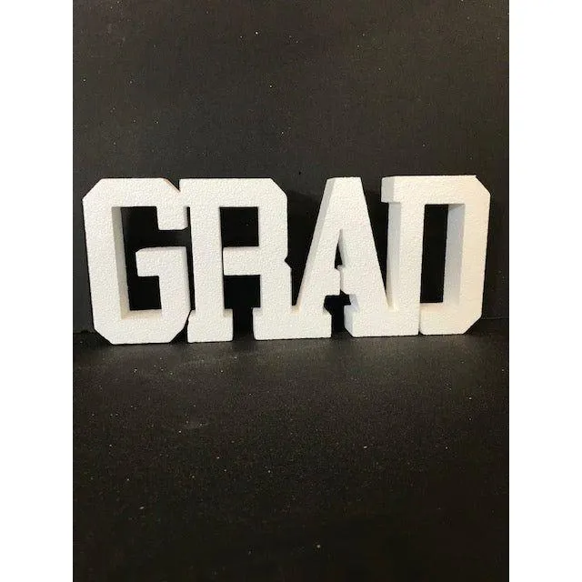 Grad College Font (EPS Foam Cutout)