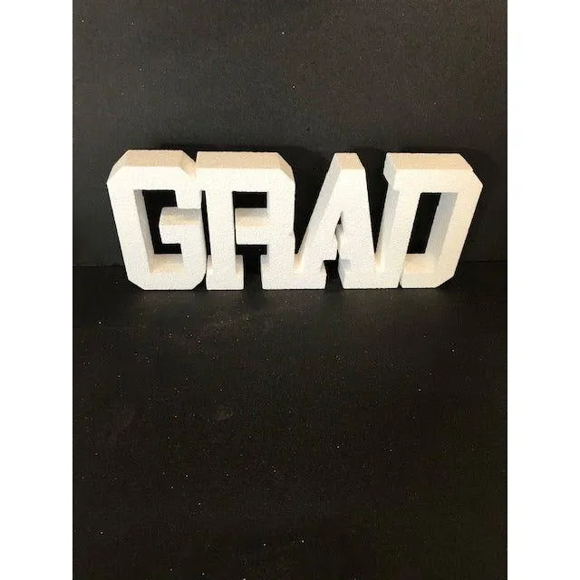 Grad College Font (EPS Foam Cutout)
