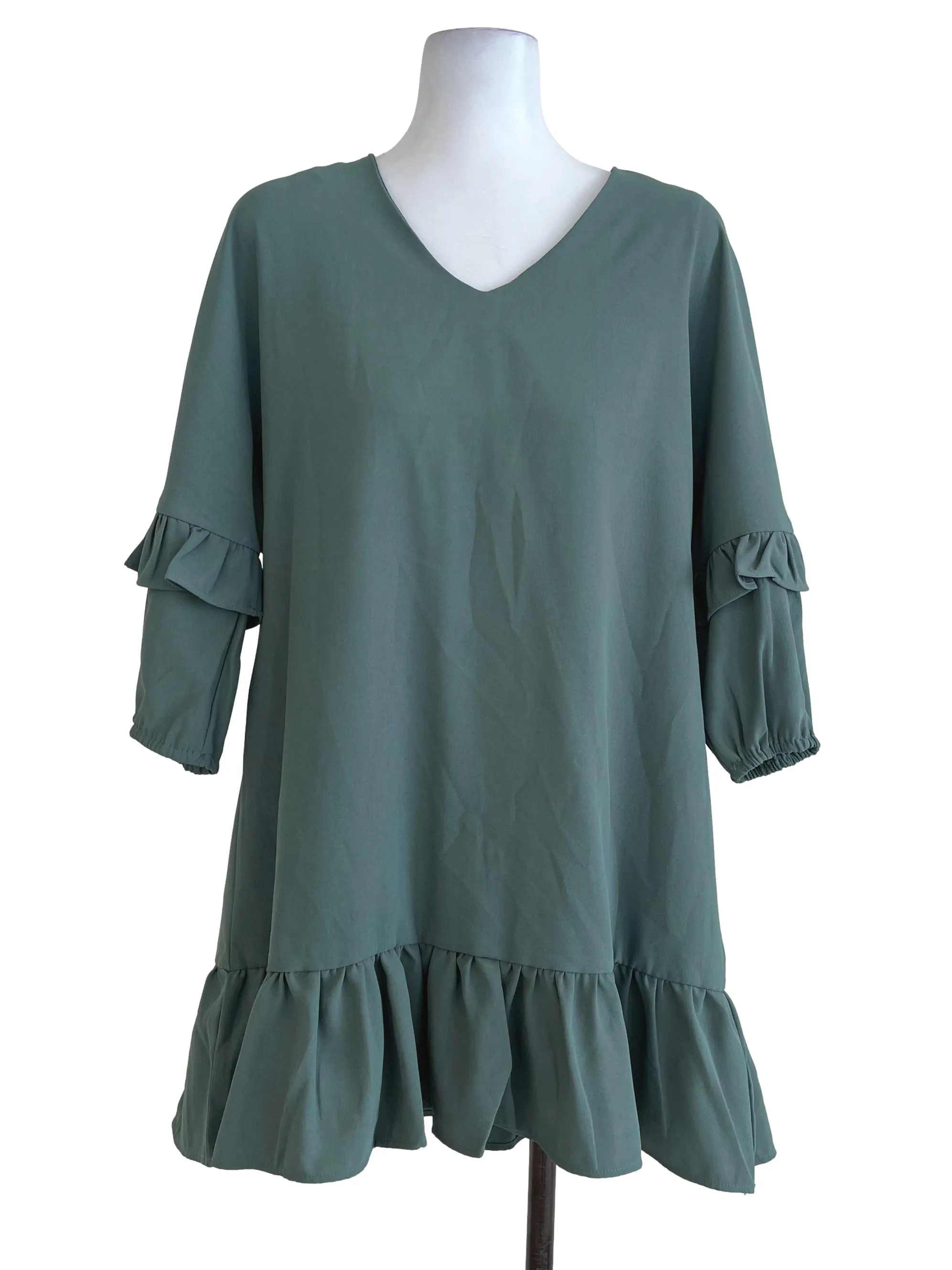 Green Plain Blouse